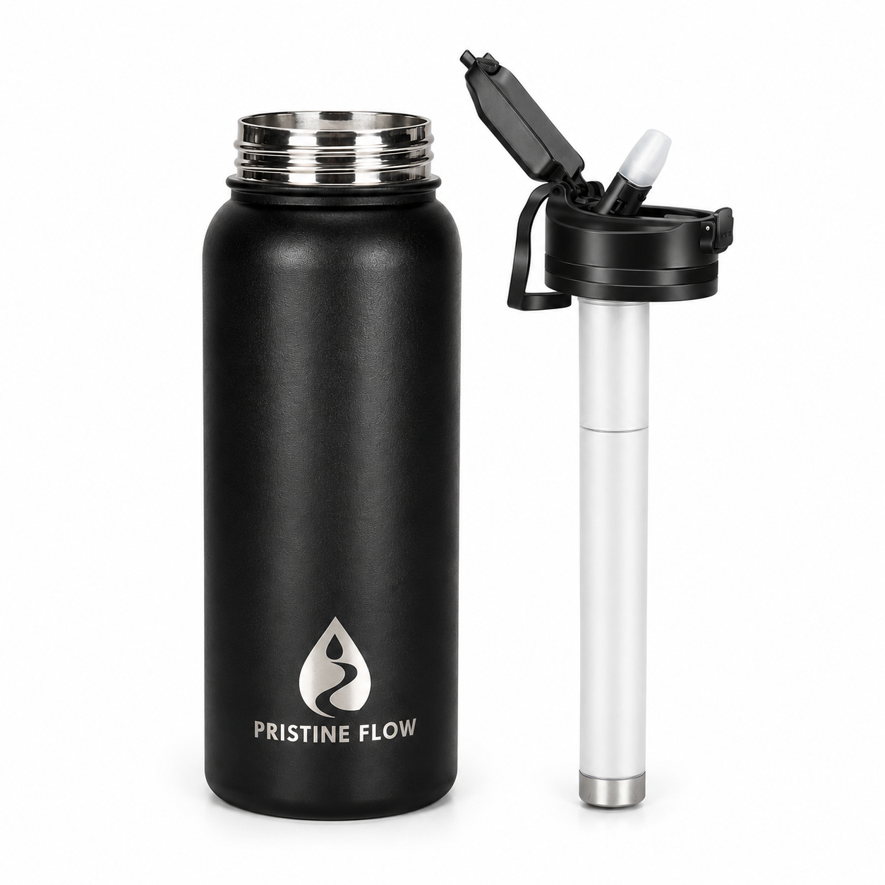 Pristine Flow 2.0|Stainless Steel|Filtered Water Bottle|1000ml