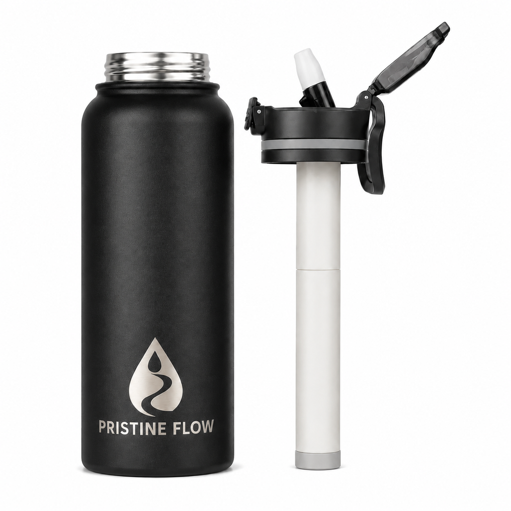 Pristine Flow 2.0|Stainless Steel Filtered Water Bottle|1000ml