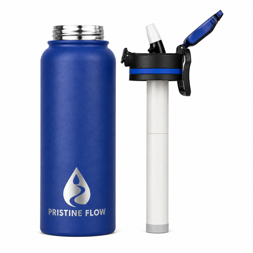Pristine Flow 2.0|Stainless Steel Filtered Water Bottle|1000ml